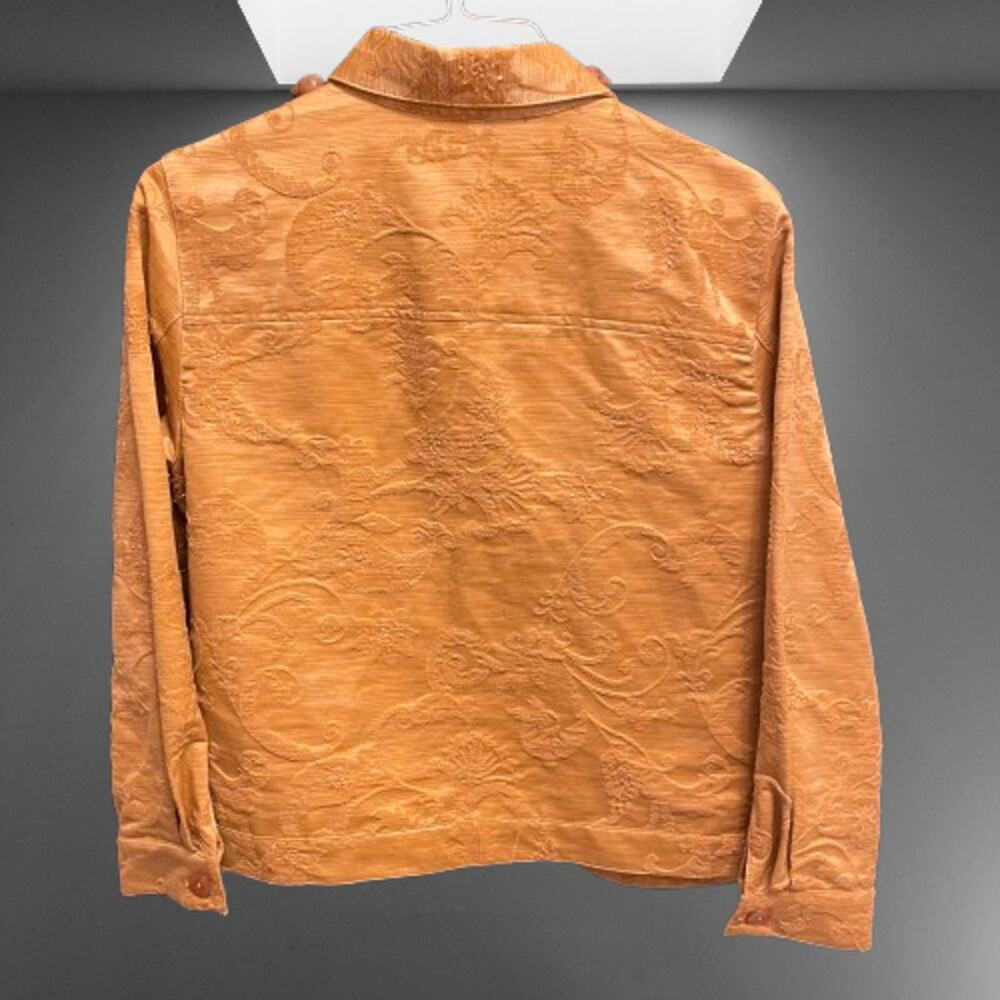 🎉HP!🎉Coldwater Creek Honey Brown Turkish Fabric Jacket (size PL) - Picture 4 of 8